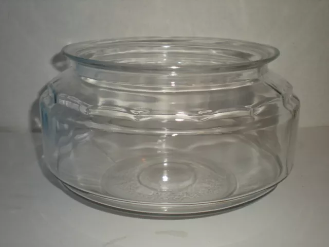 Vintage Clear Glass Fish Plant Turtle Terrarium Bowl 1960s 9.5" x 5.5"