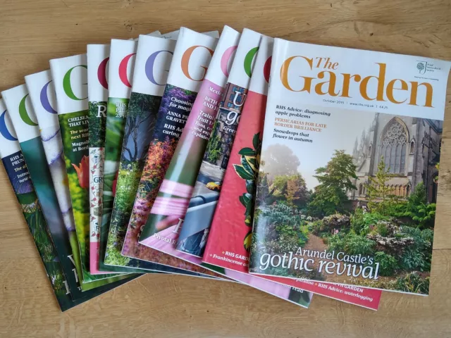 RHS magazine The Garden 12 issues Jan - Dec 2015