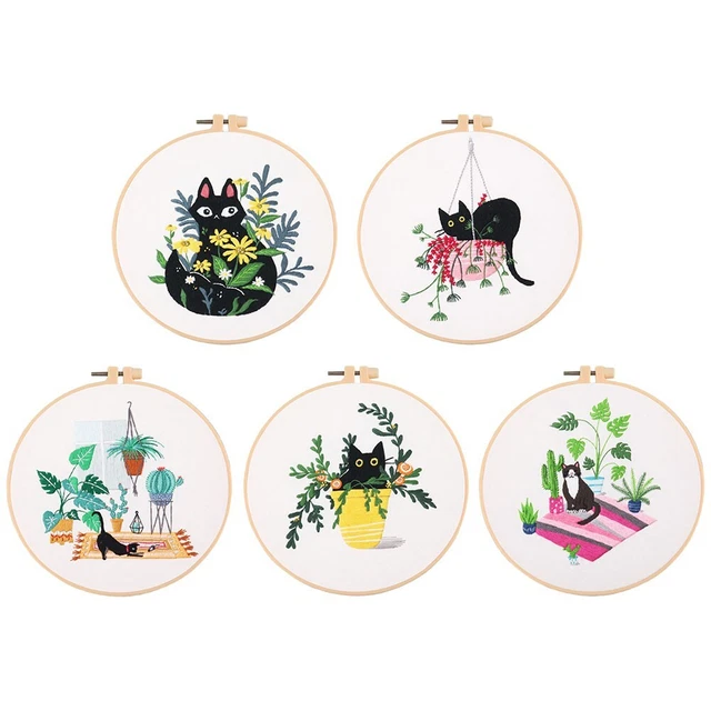 Kit Ricamo Per Bambini - Set Punto Croce Con 7 Schemi, Cerchi Da Ricamo E Accessori - Foto 3