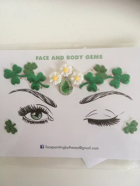 St patrick's hotsell day face jewels