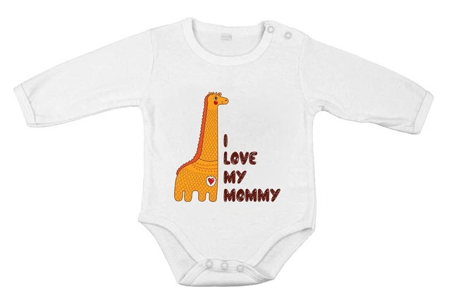 Body Bébé "J'aime Grand-maman" En Coton - Manches Longues - Neuf Avec étiquettes