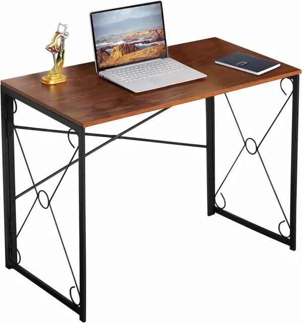 39.4" Small Writing Computer Desk Simple Study Folding Table for Home Office, Do