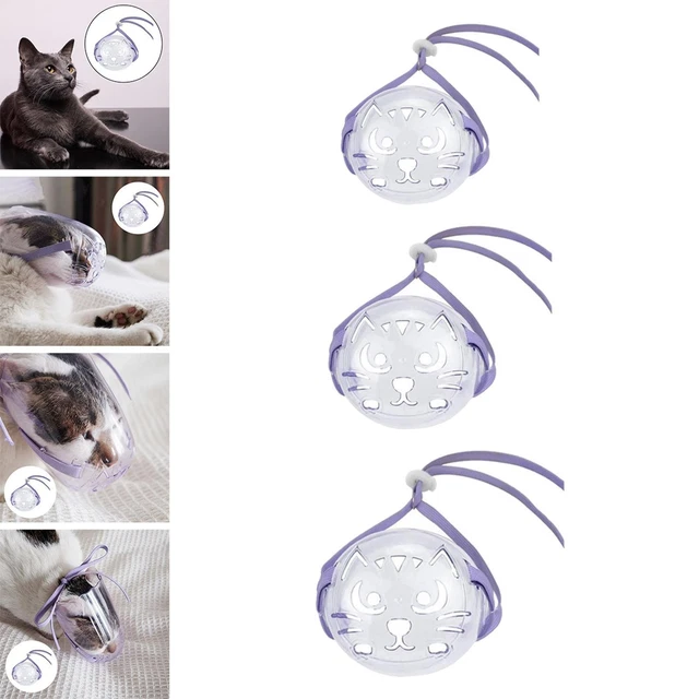 Juego de 3 bocas para gatos suministros de baño de retención de seguridad prevención