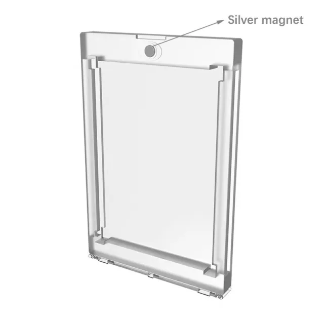 Custodia protettiva trasparente acrilica trasparente porta carte magnetiche 35 pt
