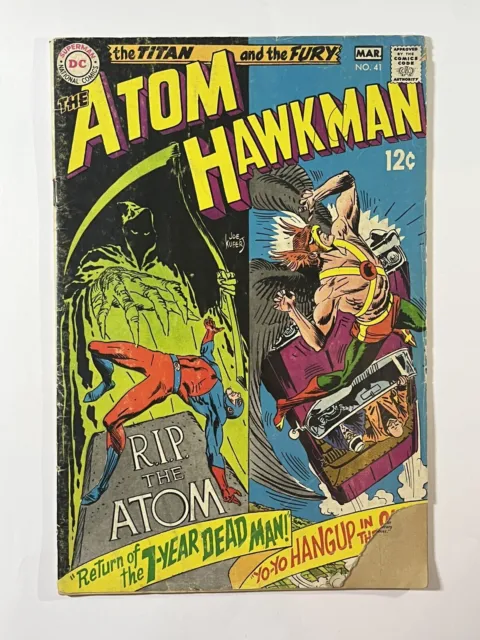 The Atom and Hawkman #41 /1969/ Silver Age / Low Grade / Tear Bottom Right Cover
