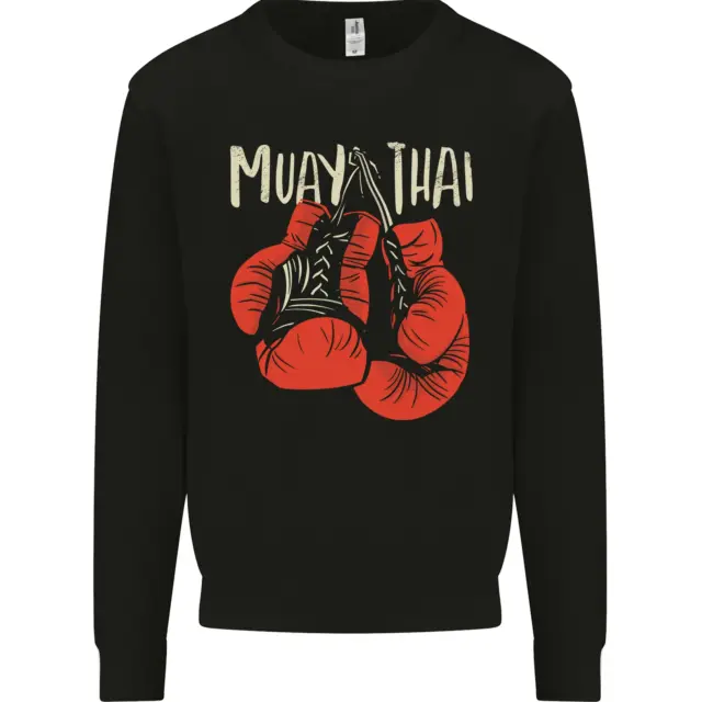 Muay Thai Boxing Gloves MMA Mens Sweatshirt Jumper