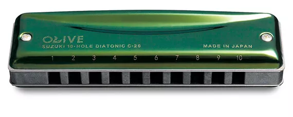 Harmonica diatonique Suzuki Olive C20 en Sol - G