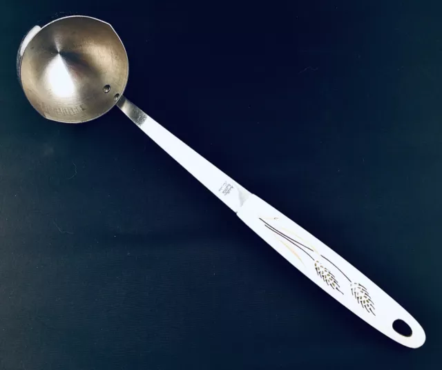 Vintage Maid Of Honor Soup Ladle Spoon Stainless Wheat Plastic Handle Usa