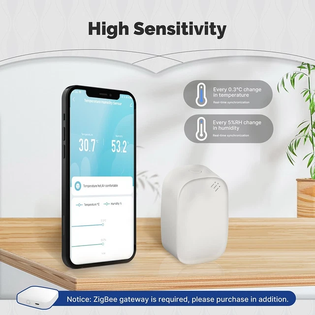 Versatile For Tuya For Zigbee Temperature Humidity Sensor for Smart Living