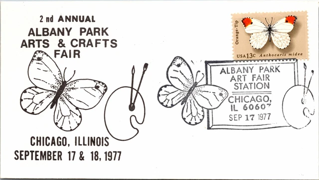 2nd ANNUAL ALBANY PARK ARTS & CRAFTS FAIR AT CHICAGO ILLINOIS CACHET COVER '77