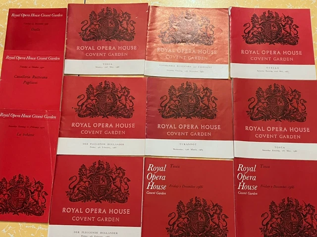 Oreal Opera Program ROYAL OPERA HOUSE Covent Garden Programmes 12 From 1962-1970 £8.10 ...