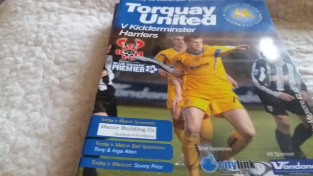 Torquay United v Kidderminster Harriers  2008/09