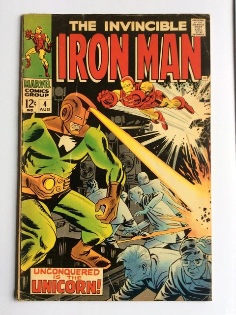 Invincible Iron Man #4 (cents issue), 1968, Unicorn app, VF