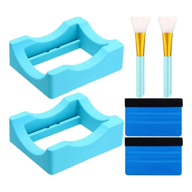2 Pieces Silicone Cup Cradle Cup Holder with Built in Slot 2 Pieces Felt Sq G2J1