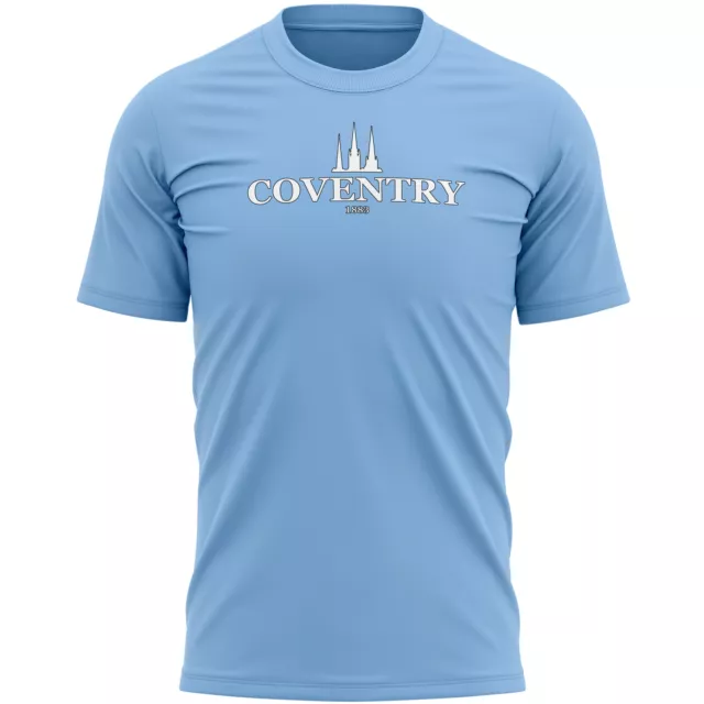 Coventry T Shirt Mens 1883 Football Sports Event Him Sky Blue Army Play Up Men