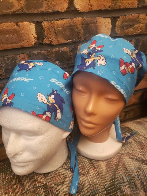 SONIC THE HEDGEHOG Handmade SURGICAL SCRUB CAPS