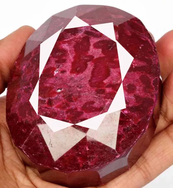 3000 PLUS CT Natural Huge Red Ruby Oval Faceted Cut Loose Gemstone EGL CERTIFIED