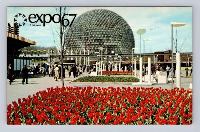 Montreal Quebec-Canada, Expo 67, Geodesic Skybreak Bubble, Vintage Postcard