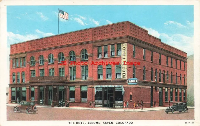 CO, Aspen, Colorado, Jerome Hotel, Exterior View, Curteich No 2514-29