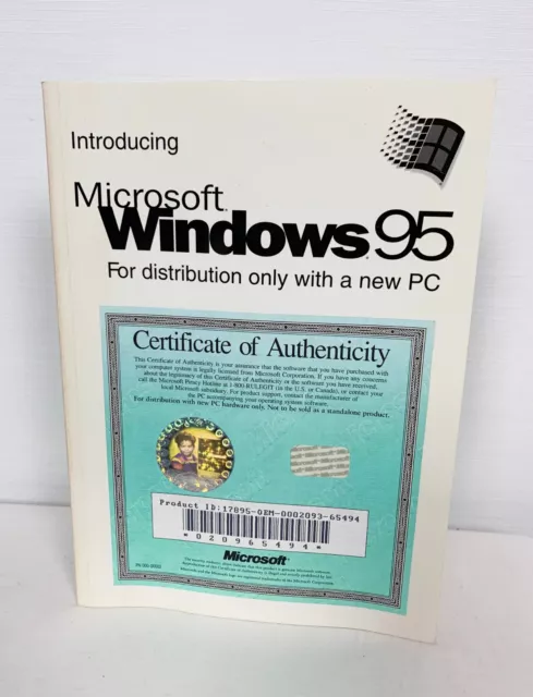 Official Microsoft Windows 95 Instruction Manual R4 PAL AU/NZ