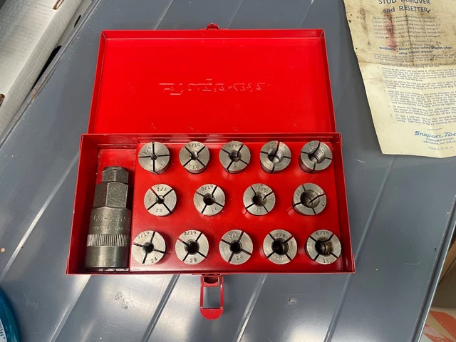Snap-On Stud Remover And Resetter Set CG-500 in KRA-150 Box Tool Snap-On Stud Remover And Resetter Set CG-500 in KRA-150 Box Tool