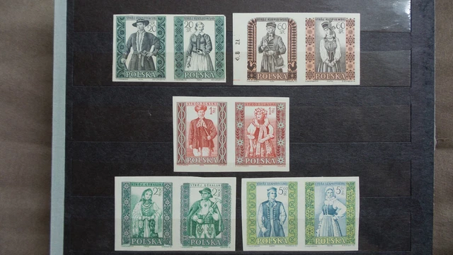 Polen 1959 / Kat. Fischer Nr. 994 A – 1003 A  Komplet / Postfrisch / MNH (**)