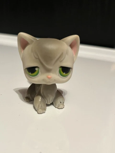 Figurine LPS Littlest Pet Shop - Chat Européen Beige Rayé #733 - Original - Rare