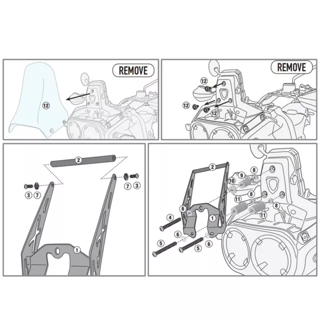 Adapterhalterung für GPS-Navigationshalterung für Ducati Desert X 937 2022+ 3