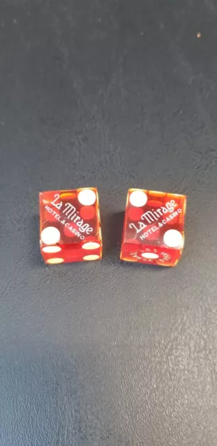 Vintage Las Vegas La Mirage 861 Dice Red 1970s