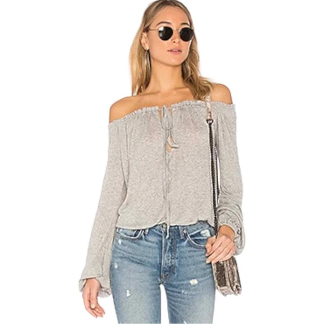Revolve Michael Lauren Moshi Frederico Top in Heather Grey Medium