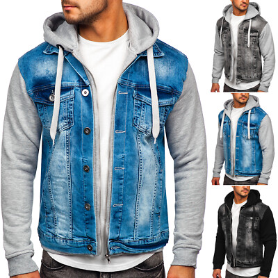 Giacca Jeans Di Transizione Giacca Giacca Sweatjacke motivo Classic Men Uomo Bolf Casual 