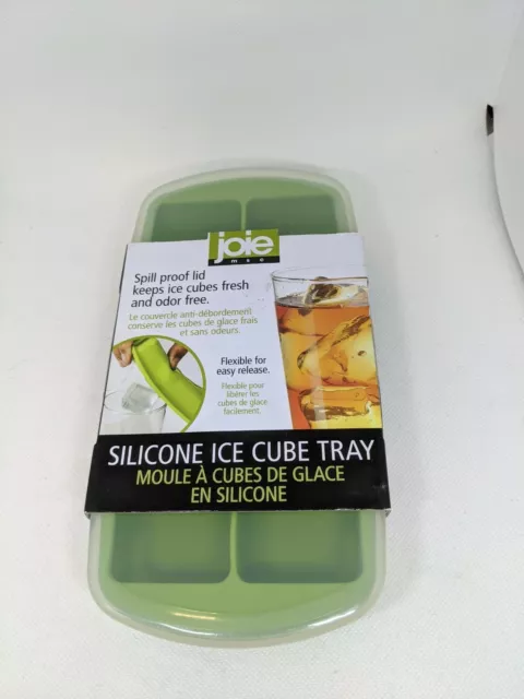 JOIE ICE CUBE TRAY w/ Cover lid Fill Tab Non Spill EUC