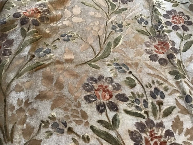 Coupon De Tissu D'ameublement Floral Vintage Shabby Chic - 150cm X 150cm - Coton - Neuf France