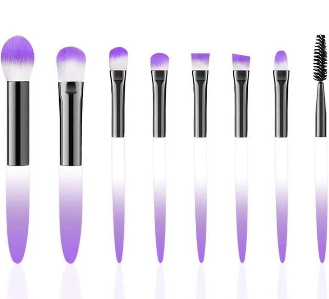 Set 8 Pennelli Per Trucco-Premium Set Per Occhi E Viso-Spedizione 24-48H