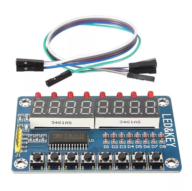 8-Tasten Ziffern Digital LED 8 Bit TM1638 Display Module für AVR Arduino