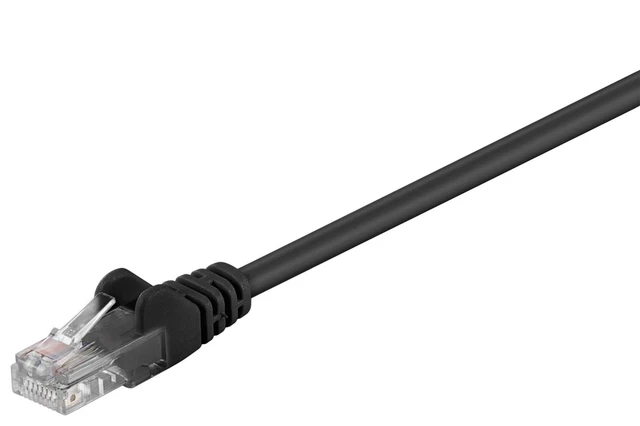 5x CAT 5e Netzwerkkabel, U/UTP; CAT 5-0750 U/UTP SCHWARZ 7.5m PL