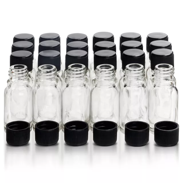 BELLE VOUS Kleine Glasflaschen mit Schraubverschluss (24er Pack) - 10ml Flaschen