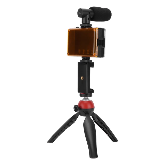 Kit portátil de grabación de video en vivo conjunto de fotografía de teléfono móvil con luz de relleno ECM
