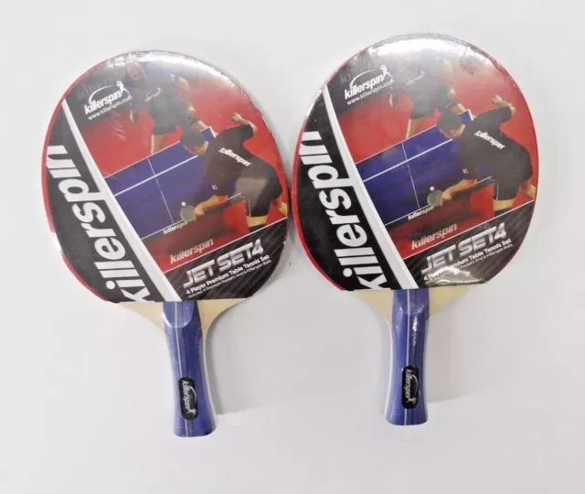 NEW KillerSpin Model (Jet Set 4) Pair of (2) Quality Ping Pong Paddles