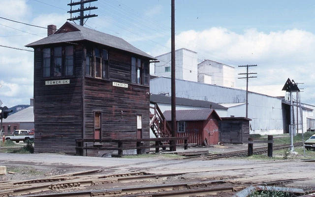 Chicago & North Western CK Tower at Winona,MN Orig Kodachrome Slide C128