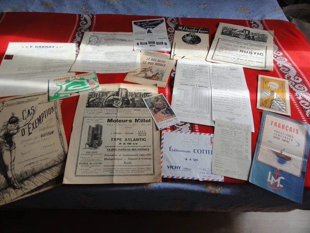 Lot de publicités anciennes