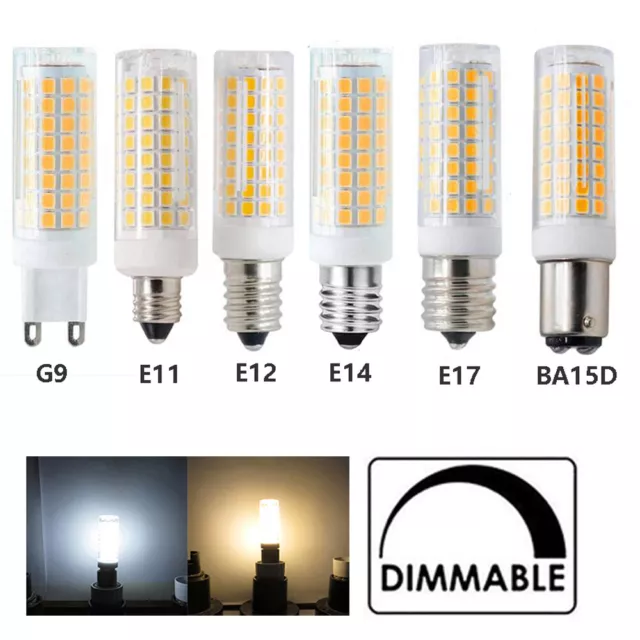Dimmbare 12W Keramik Mini LED Maisbirnen G4 G9 E11 E14 E17 BA15D 220V Lampen