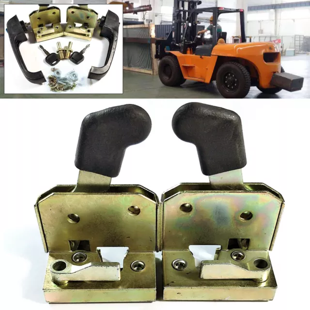 Universal Tractor+heavy Equipment Locking Door Handle Loader Door 2 Handle &lock