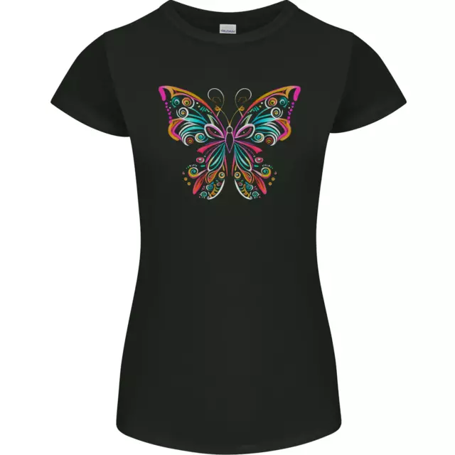 A Colourful Butterfly Womens Petite Cut T-Shirt