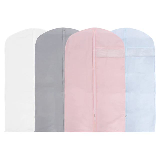 4 PCS COAT Dust Bag Plastic Peva Hanging Garment Dress Storage Bags £17