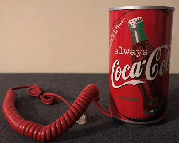 Coca Cola Can Shape Vintage Phone Rare Mint In Box New Coolest Collectable