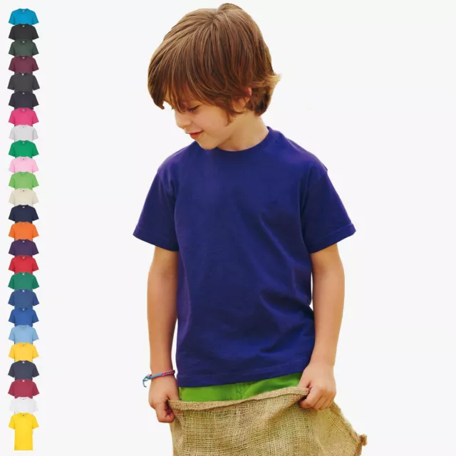 FRUIT OF THE LOOM - Kinder T Shirt Valueweight Tshirt Kids Jungen Mädchen