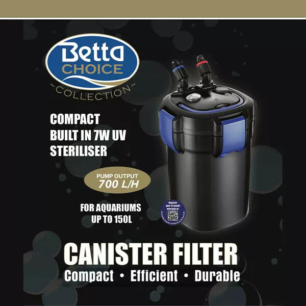 Betta UV Canister Filter External Aquarium Filtration 700 1050 1620 2000 UV