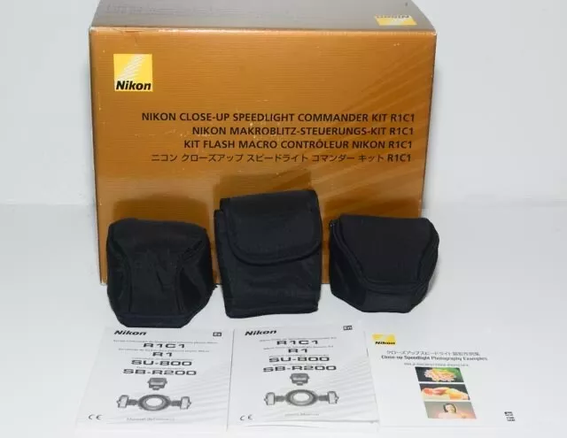 (Mint in Box) Nikon Close-up Speedlight Commander Kit, R1C1 SU-800 2x SB-R200