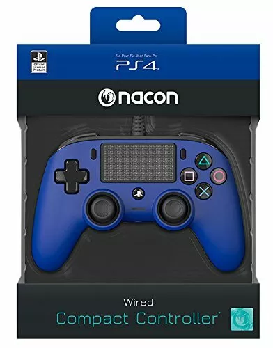 Controller Nacon Wired Ps4 Con Filo Pad Play Station 4 / Pc Blue Joypad Nuovo